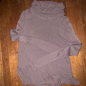 Free people turtleneck thermal Henley long sleeve